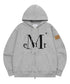 MUCENT(ムセント)/配色 ロゴパッチ フルジップパーカー フーディー/WADI APPLIQUE LOGO HOOD ZIP-UP | AT2261002 | グレー