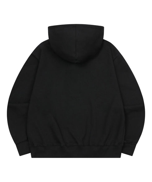 MUCENT(ムセント)/配色 ロゴパッチ フルジップパーカー フーディー/WADI APPLIQUE LOGO HOOD ZIP-UP | AT2261002 | ブラック