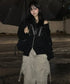 MUCENT(ムセント)/配色 ロゴパッチ フルジップパーカー フーディー/WADI APPLIQUE LOGO HOOD ZIP-UP | AT2261002 | ブラック