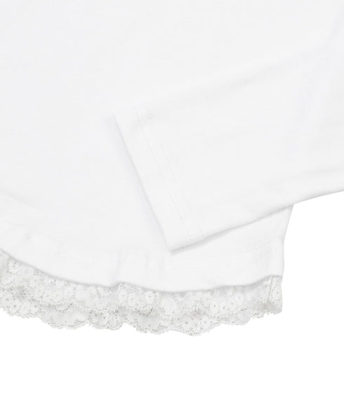 MUCENT(ムセント)/レース Vネック ロングスリーブ Tシャツ/SUNNIOR LACE V-NECK LONG SLEEVE T | AT2261004 | ホワイト
