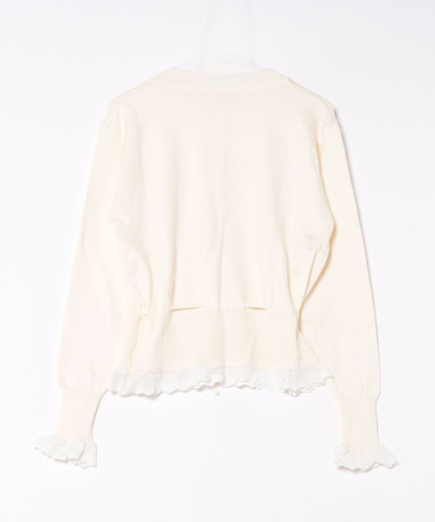 コットンレースリボンリブカーディガン | SL2261013 | アイボリー