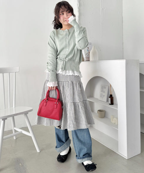 コットンレースリボンリブカーディガン | SL2261013 | ミント