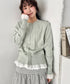 コットンレースリボンリブカーディガン | SL2261013 | ミント