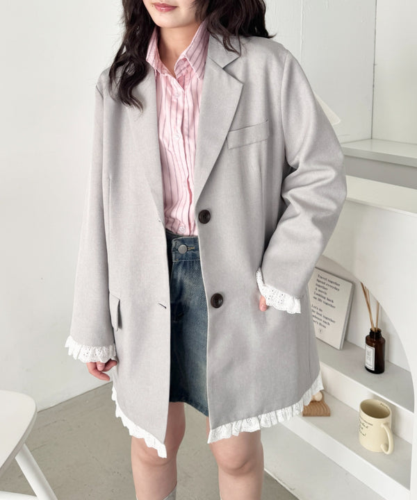 フリルテーラードジャケット | SL2261016 | グレー