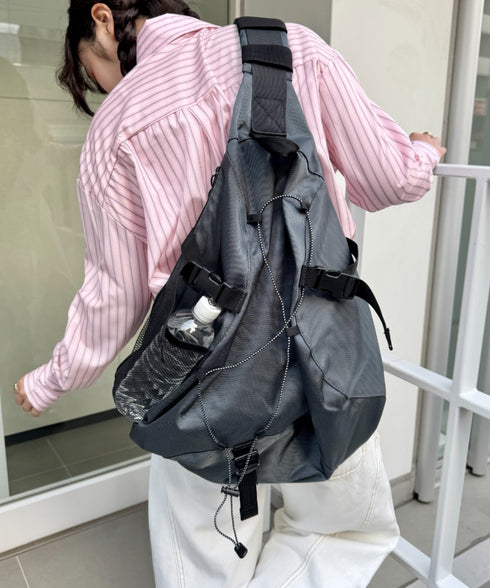 ドローコードワンショルダーナイロンボディバッグ | SL1265021 | グレー