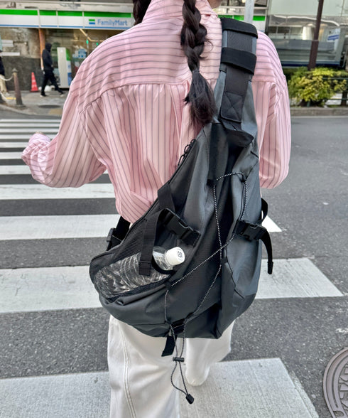 ドローコードワンショルダーナイロンボディバッグ | SL1265021 | グレー