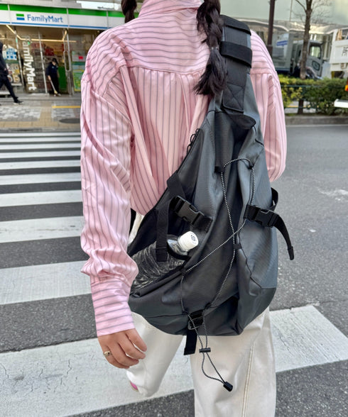 ドローコードワンショルダーナイロンボディバッグ | SL1265021 | グレー