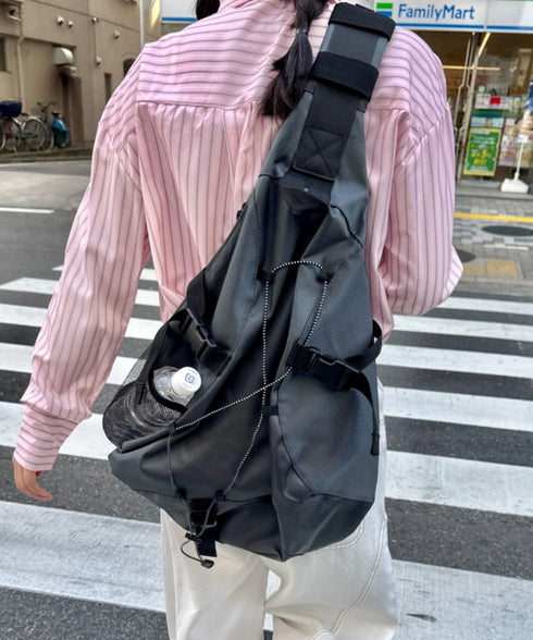 ドローコードワンショルダーナイロンボディバッグ | SL1265021 | グレー