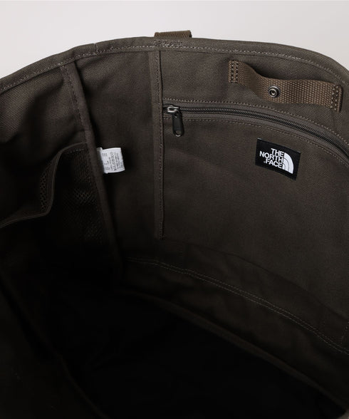 THE NORTH FACE(ザ・ノースフェイス)/ALL-DAY TOTE L_PLUS/TNF A4 PC収納 ビッグサイズ トートバッグ 横型トート コットン素材 | IM1261013 | カーキ