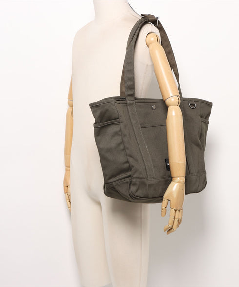 THE NORTH FACE(ザ・ノースフェイス)/ALL-DAY TOTE L_PLUS/TNF A4 PC収納 ビッグサイズ トートバッグ 横型トート コットン素材 | IM1261013 | カーキ