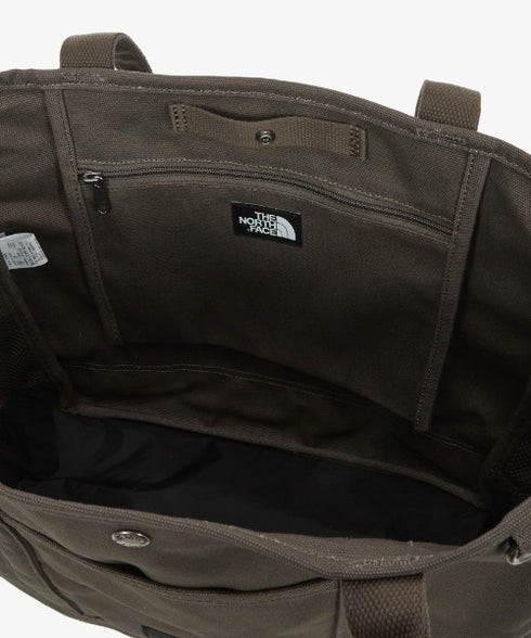 THE NORTH FACE(ザ・ノースフェイス)/ALL-DAY TOTE L_PLUS/TNF A4 PC収納 ビッグサイズ トートバッグ 横型トート コットン素材 | IM1261013 | カーキ