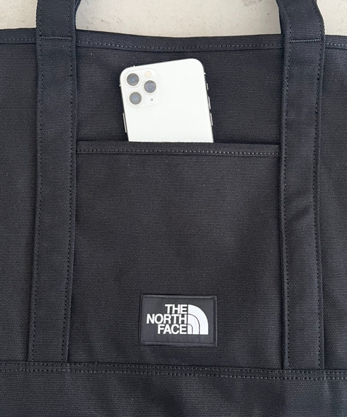 THE NORTH FACE(ザ・ノースフェイス)/ALL-DAY TOTE L_PLUS/TNF A4 PC収納 ビッグサイズ トートバッグ 横型トート コットン素材 | IM1261013 | ブラック
