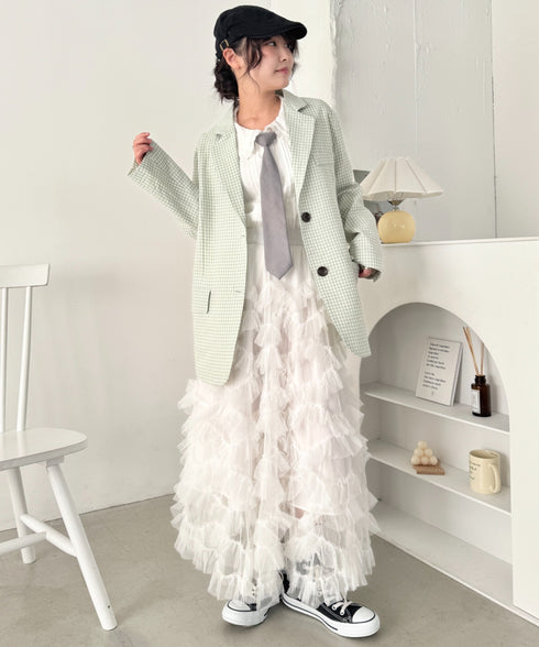 ギンガムチェックテーラードジャケット | SL2261019 | ライトグリーン