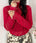 パイピングシアーハイネックトップス | SL2261020 | レッド