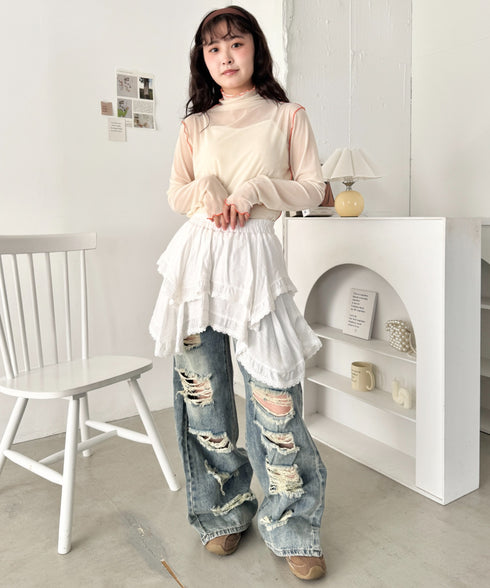 パイピングシアーハイネックトップス | SL2261020 | アイボリー