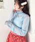 パイピングシアーハイネックトップス | SL2261020 | ライトブルー
