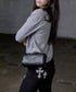 MUCENT(ムセント)/軽量 コンパクト メタルロゴ ミニ ショルダーバッグ/ARA METAL LOGO MINI SHOULDER BAG | AT1261016 | ブラック