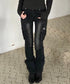 MUCENT(ムセント)/美脚 ブーツカット カーゴ フレア デニム パンツ/LUBEL BOOTS CUT CARGO DENIM PANTS | AT2261020 | ブラック