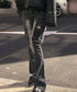 MUCENT(ムセント)/美脚 ブーツカット カーゴ フレア デニム パンツ/LUBEL BOOTS CUT CARGO DENIM PANTS | AT2261020 | ブラック