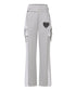 MUCENT(ムセント)/2WAY ハイウエスト ベルト付き ロング スウェットパンツ/MOLB METAL LOGO BELTED SWEAT PANTS | AT2261021 | グレー