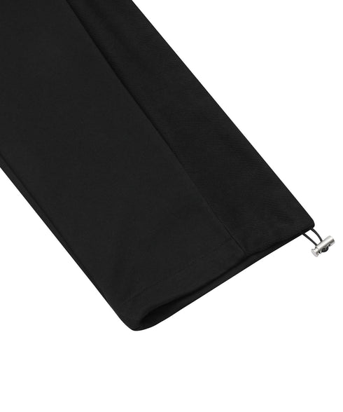 MUCENT(ムセント)/2WAY ハイウエスト ベルト付き ロング スウェットパンツ/MOLB METAL LOGO BELTED SWEAT PANTS | AT2261021 | ブラック