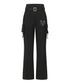 MUCENT(ムセント)/2WAY ハイウエスト ベルト付き ロング スウェットパンツ/MOLB METAL LOGO BELTED SWEAT PANTS | AT2261021 | ブラック