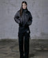 MUCENT(ムセント)/2WAY ハイウエスト ベルト付き ロング スウェットパンツ/MOLB METAL LOGO BELTED SWEAT PANTS | AT2261021 | ブラック