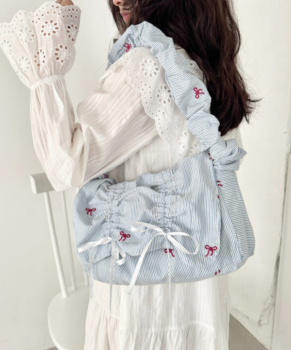 くしゅくしゅギャザーフラップショルダーバッグ | SL1265032 | ライトブルー