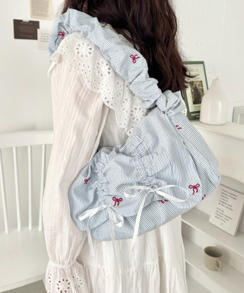 くしゅくしゅギャザーフラップショルダーバッグ | SL1265032 | ライトブルー