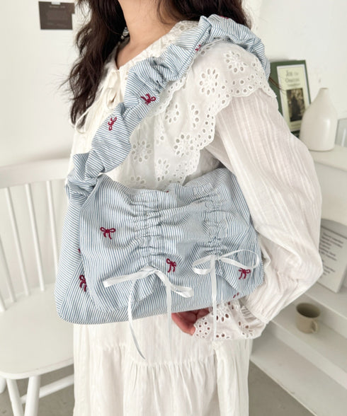 くしゅくしゅギャザーフラップショルダーバッグ | SL1265032 | ライトブルー