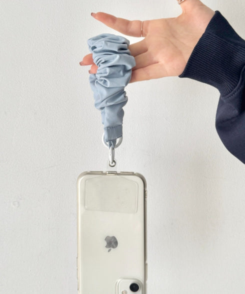 PUギャザースマホストラップ | SL6265038 | ライトブルー