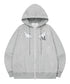 MUCENT(ムセント)/レオパード ドット エンジェル フード ジップアップ フルジップパーカー/SAR LEOPARD SYLPH DOT ANGEL HOOD ZIP-UP | AT2261026 | グレー