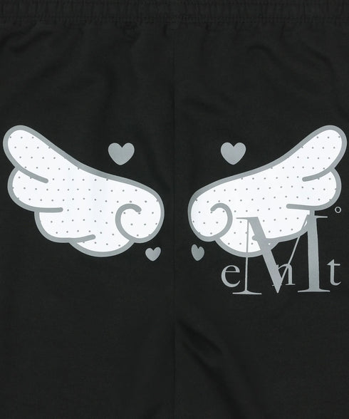 MUCENT(ムセント)/ワイド ルーズ レオパード ドット エンジェル スウェットパンツ/SAR LEOPARD SYLPH DOT ANGEL SWEAT PANTS | AT2261027 | ブラック