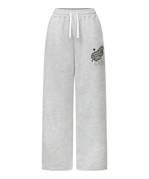 MUCENT(ムセント)/ワイド ルーズ レオパード ドット エンジェル スウェットパンツ/SAR LEOPARD SYLPH DOT ANGEL SWEAT PANTS | AT2261027 | レオパード