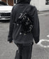 MUCENT(ムセント)/2WAY コニック メタル ロゴ スタッズ ベルト ショルダー ハンドバッグ/KONIC METAL LOGO STUD SHOULDER BAG | AT1261028 | ブラック