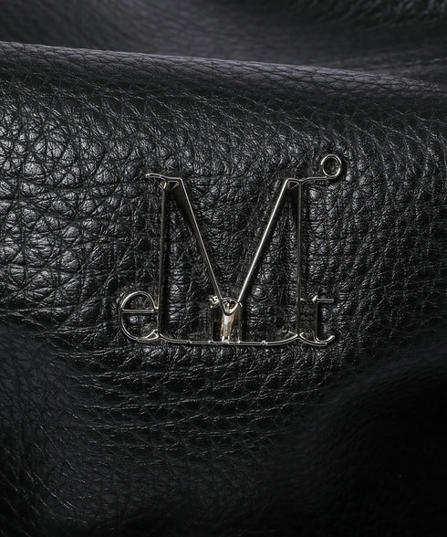 MUCENT(ムセント)/3WAY フロント ダブル ベルト レザー トート クロス ショルダーバッグ/COR FRONT DOUBLE BELTED LEATHER TOTE BAG | AT1261029 | ブラック