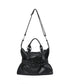 MUCENT(ムセント)/3WAY フロント ダブル ベルト レザー トート クロス ショルダーバッグ/COR FRONT DOUBLE BELTED LEATHER TOTE BAG | AT1261029 | ブラック