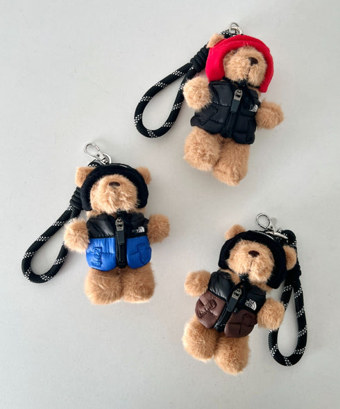 THE NORTH FACE(ザ・ノースフェイス)/ヌプシベスト キーホルダー ベア クマさん マスコット キーホルダー キーリング バッグチャーム/NUPTSE VEST BEAR KEYRING | IM6261031 | ブラック