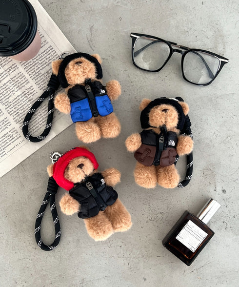 THE NORTH FACE(ザ・ノースフェイス)/ヌプシベスト キーホルダー ベア クマさん マスコット キーホルダー キーリング バッグチャーム/NUPTSE VEST BEAR KEYRING | IM6261031 | ブラック