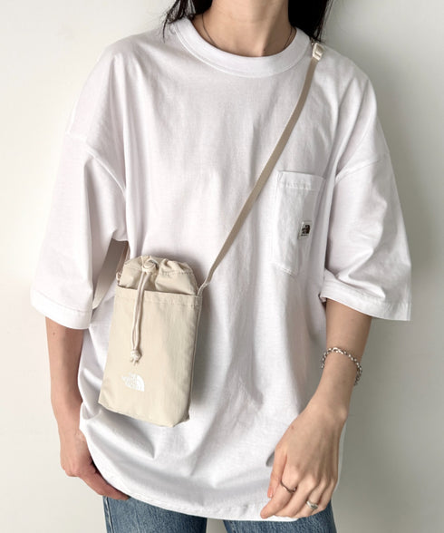 THE NORTH FACE(ザ・ノースフェイス)/ミニショルダー クロスバッグ スマホショルダー ポーチ ロゴプリント/LINDEN STRING BAG MINI | IM1261032 | クリーム