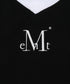 MUCENT(ムセント)/Vネック ライン クロップド ハーフ スリーブ Tシャツ/BINDING TRACK LINE HALF SLEEVE T | AT2261035 | ブラック