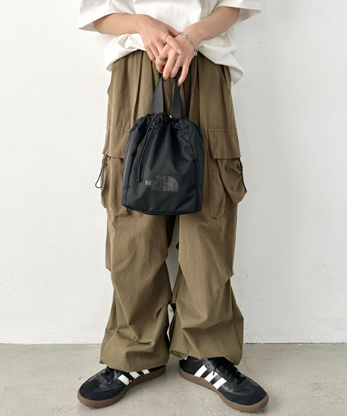 THE NORTH FACE(ザ・ノースフェイス)/ロゴプリント 軽量 巾着バッグ バケットバッグ ミニショルダーバッグ/BONNEY BUCKET BAG MINI | IM1261039 | ブラック