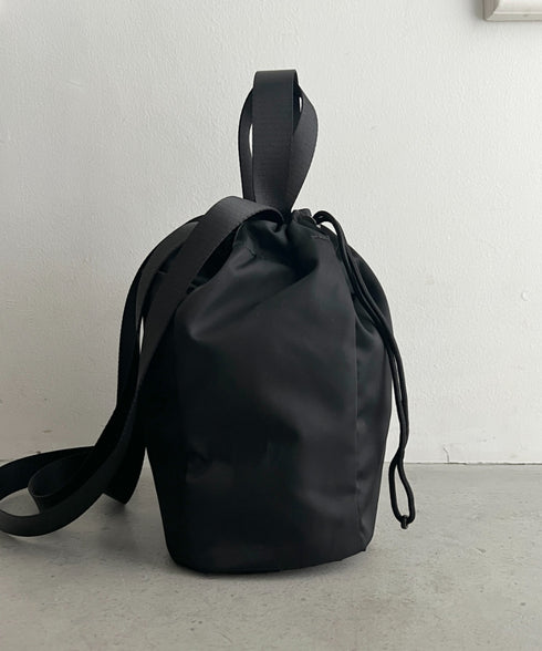 THE NORTH FACE(ザ・ノースフェイス)/ロゴプリント 軽量 巾着バッグ バケットバッグ ミニショルダーバッグ/BONNEY BUCKET BAG MINI | IM1261039 | ブラック