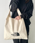 THE NORTH FACE(ザ・ノースフェイス)/A4 PC収納可能 ビッグサイズ トートバッグ コットン生地 ロゴプリント/TNF TRIG BAG | IM1261041 | クリーム