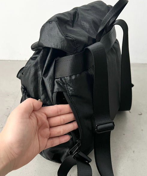【国内未発売】THE NORTH FACE(ザ・ノースフェイス)/軽量 シャーリング リボン メタルロゴ リュック バックパック/BONNEY SR BACKPACK MINI | IM1261047 | ブラック