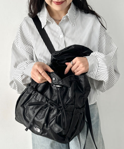 【国内未発売】THE NORTH FACE(ザ・ノースフェイス)/軽量 シャーリング リボン メタルロゴ リュック バックパック/BONNEY SR BACKPACK MINI | IM1261047 | ブラック