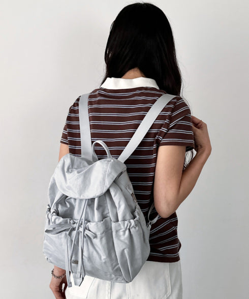THE NORTH FACE(ザ・ノースフェイス)/軽量 シャーリング リボン メタルロゴ リュック バックパック/BONNEY SR BACKPACK MINI | IM1261047 | ライトグレー