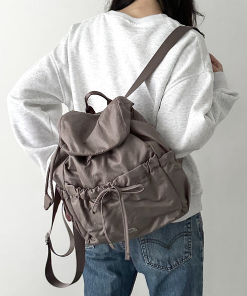 【国内未発売】THE NORTH FACE(ザ・ノースフェイス)/軽量 シャーリング リボン メタルロゴ リュック バックパック/BONNEY SR BACKPACK MINI | IM1261047 | ブラウン