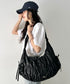 THE NORTH FACE(ザ・ノースフェイス)/軽量 大容量 シャーリング リボン ホーボーバッグ ショルダーバッグ/BONNEY SR CROSS BAG | IM1261049 | ブラック