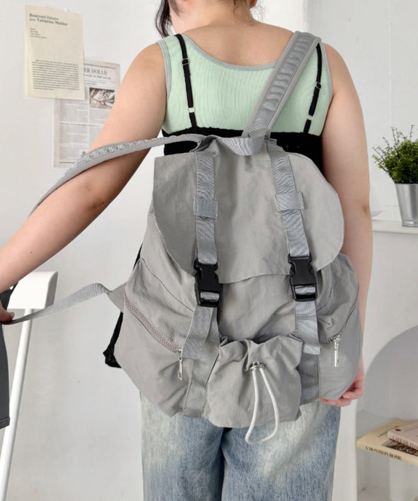 ダブルベルトアウトポケットリュック | SL1265070 | グレー